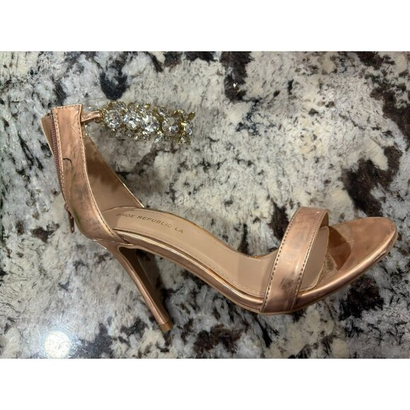 Shoe‎ Republic LA Brittany Rose Gold Heels Size 8 Boxed - Picture 10 of 16
